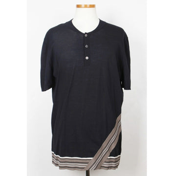 Hermes Navy Short Sleeve Knit XXL 110 158571038 [P]