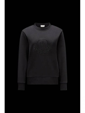 Moncler Cotton Sweatshirt with Crystal Logo 8G00053 899TR 999 133042064 [P]