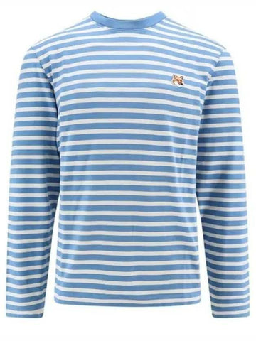 Maison Kitsune Fox Head Patch Regular T-shirt Marine Stripe LM00105KJ0046 S443 133042901 [P]