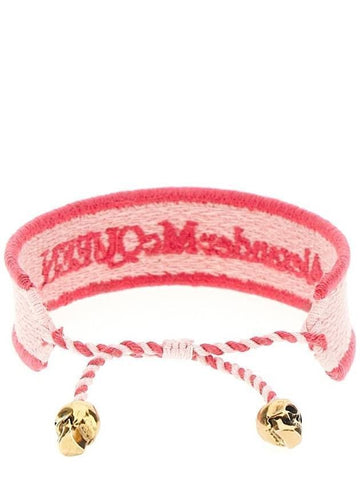 ALEXANDER MCQUEEN スカルロゴファブリックブレスレット 151053931 [P]