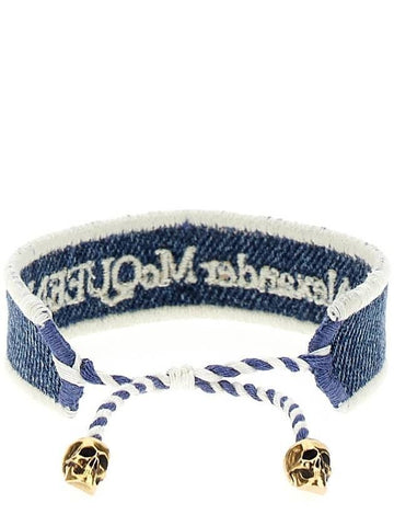 Alexander McQueen Skull Logo Fabric Bracelet 151053937 [P]