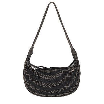 LEMAIRE Kreuzung Schultertasche aus Maronglas in Schwarz 26SS TP0006 425 158574471 [P]