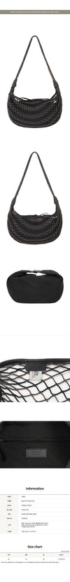 LEMAIRE Kreuzung Schultertasche aus Maronglas in Schwarz 26SS TP0006 425 158574471 [P]