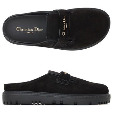 DIOR 26SS Schwarze Boy-Suede Mules 158574496 [P]