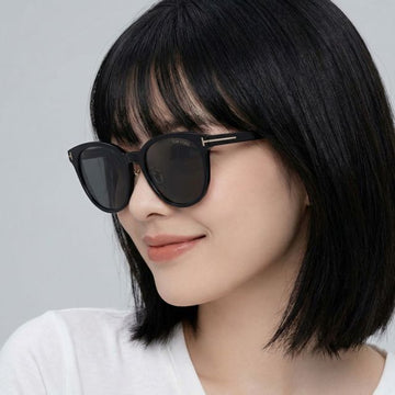 TOM FORD Sonnenbrille TF1133K 01A Luxus Runde Horn Rahmen Asiatische Passform Große Größe 112426882 [P]