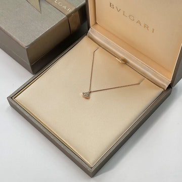 Bulgari Mini Pave Necklace Rose Gold 361446 158575721 [P]