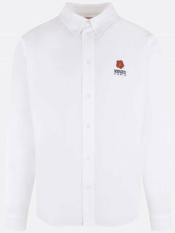 KENZO Blumenstickerei Oxford-Hemd FD5 5CH410 9LO 01 133043374 [P]