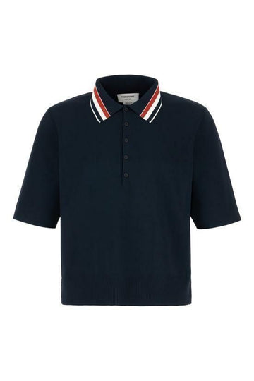 THOM BROWNE ニードルステッチ半袖テニスポロ 141548442 [P]