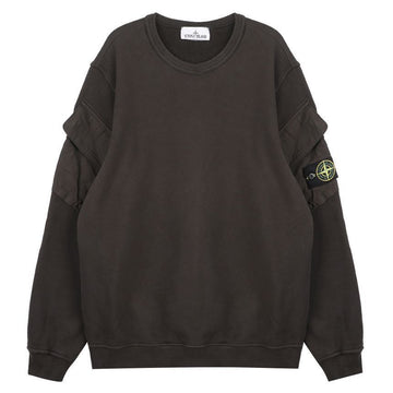 STONE ISLAND スリーブポケットディテールレギュラーフィットクルーネックスウェットシャツ 145899551 [P]