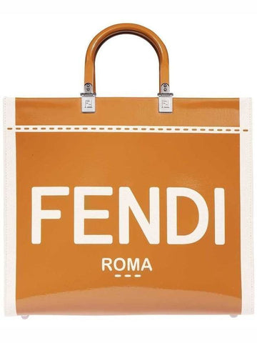 FENDI サンシャインミディアムペイテントレザーショッパーバッグ 151056960 [P]