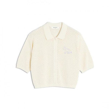 MAISON KITSUNE ベビーフォックス刺繍ポンチョカーディガンOW00515KT1135 0145 151060048 [P]