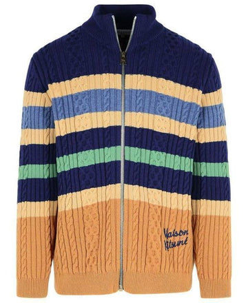 MAISON KITSUNE ストライプ ケーブル ジャケット NM00505KH0001 0034 151060609 [P]