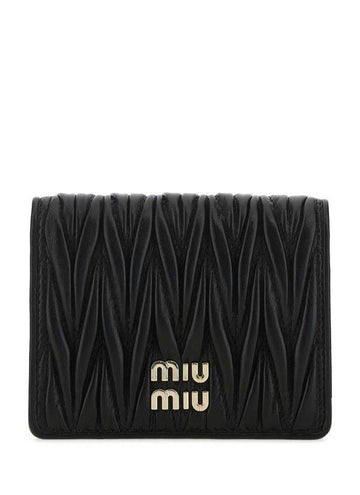 MIU MIU ナッパレザー二つ折り財布 151060827 [P]