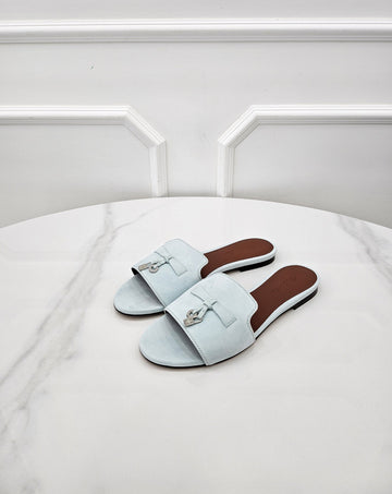 Loro Piana Summer Chams Suede Sandals 37 158578165 [P]