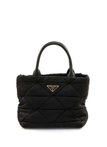 PRADA Kleine gepolsterte Nylon-Tote 26SS Schwarz 151072820 [P]