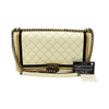 CHANEL Weißes Versailles Barockrahmen Large Boy Flap Bag (17. Serie) 158578475 [P]