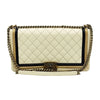 CHANEL Weißes Versailles Barockrahmen Large Boy Flap Bag (17. Serie) 158578475 [P]