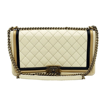 CHANEL Large Boy Flap Bag (A67087) in White Versailles Baroque Frame 158578475 [P]