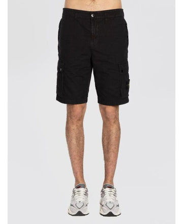 Stone Island Cotton Logo Patch Cargo Shorts 151103628 [P]
