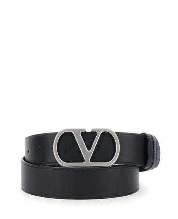 Valentino V Logo Signature Shiny Calfskin Belt 151103633 [P]