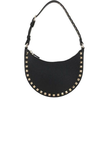 VALENTINO グレインカーフスキンミニロックスタッドホーボーバッグ 151103743 [P]