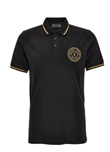 Versace Embroidered V Emblem Polo Shirt 151104146 [P]