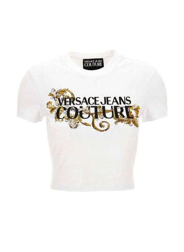 VERSACE Krystal Outline Barock T-Shirt Outline 78HAHC05 CJ02C G03 151104155 [P]