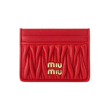 Miu Miu 26FW Matelassé Nappa Leather Card Holder Red 5MC076 AFPP F0011 158579373 [P]
