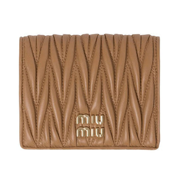 MIU MIU 26FW Matelas Napa Leder Kartenhalter Pulver Karamell 5MC103 AFPP F098L 158579382 [P]