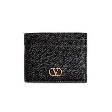 Valentino Gavarani V Logo Signature Card Holder Black 158579464 [P]