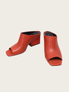 Celine Orange Red Open Toe Mule 158579576 [P]