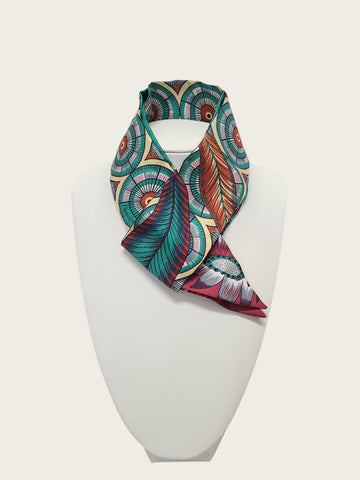 Hermes Green Animal Twilly Silk Scarf 158579628 [P]