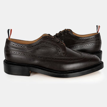 Thom Browne Men's Three Stripe Classic Brogue Leather Loafers (Brown) MFD240A 06549 210 54669371 [P]