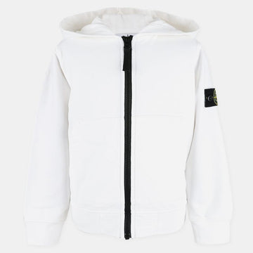 Stone Island 22 S/S Stone Kids Wappen Patch Hoodie Zip-Up (White) 761660740 V0001 54739757 [P]