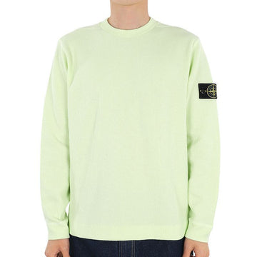 Stone Island 23 S/S Stone Men's Waffle Patch Knit Sweatshirt (Light Green) V0052 54740991 [P]