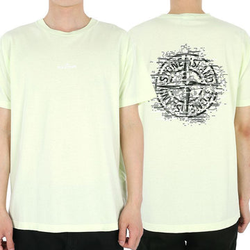 Stone Island 23 S/S Stone Men's Mini Logo Bag Graphic Printing T-Shirt (Light Green) 78152NS89 V0052 54741021 [P]