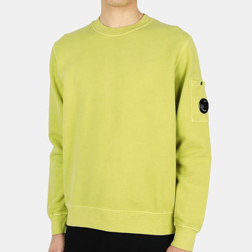 CP Company Lens Wappen Brushed Washing Sweatshirt (Golden Palm) 13CMSS008A 006372R 249 54741066 [P]