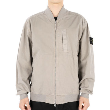 STONE ISLAND Stone Herren Wappen-Patch Cupro Bomberjacke (Beige) 781542629 V0092 54741280 [P]