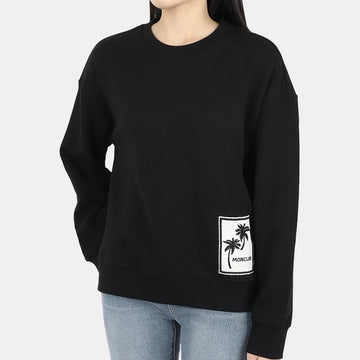 MONCLER Damen Palmbead-Logo-Patch Sweatshirt (Schwarz) 8G00037 899M1 999 54741292 [P]