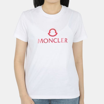 MONCLER モンクレール レディース ロゴ ラウンドネック 半袖 (ホワイト) 8C00006 809CR 001 54741297 [P]