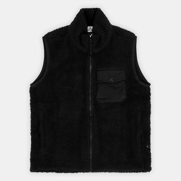 Stone Island 22 F/W Stone Kids Wappen Patch Fleece Vest (Black) 771662043 V0029 10,12A 54741943 [P]
