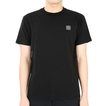 STONE ISLAND Stein Herren Wappen Patch T-Shirt (Schwarz) 101523757 A0029 54741931 [P]