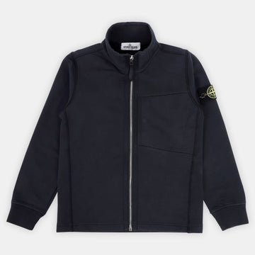STONE ISLAND Wappen Patch Zip-Jacke für Kinder (Navy) 771660642 V0020 54741954 [P]