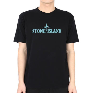 Stone Island 23 S/S Stone Men's Lettering Embroidery Logo Cotton T-shirt (Black) V0029 54741963 [P]