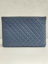 CHANEL Classic Caviar Silver Light Blue Clutch Bag 19 Series A69251 158579741 [P]