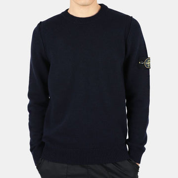 STONE ISLAND ストーン メンズ ワッペン パッチ クルーネック ニット (ネイビー) 7715508A3 V0020 54751317 [P]