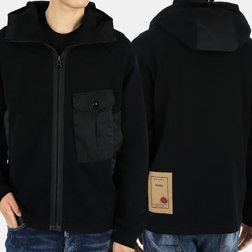 TEN C Herren Einstecktasche Hoodie Jacke (Schwarz) 22CTCUF02148 A06455 999 54759874 [P]
