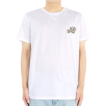 MONCLER Herren Doppel-Logo-Patch T-Shirt (Weiß) 8C00025 8390Y 001 97274741 [P]