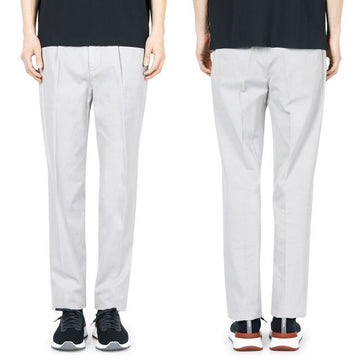 Brunello Cucinelli Men's Gabardine Straight Cotton Pants (Gray) M252DE1450 C6012 131429035 [P]