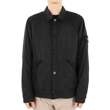 STONE ISLAND Wappen-Patch Zip-Taschen Hemd Jacke (Schwarz) 781542522 V0029 54739882 [P]